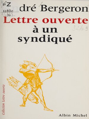 cover image of Lettre ouverte à un syndiqué